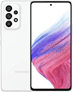Samsung Galaxy A53 5G (SM-A536E/DS) Dual SIM, 128 GB 6GB RAM, Factory Unlocked GSM, International Version - No Warranty - (Awesome White)